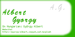 albert gyorgy business card